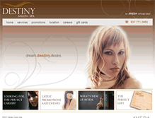Tablet Screenshot of destinysalon-spa.com